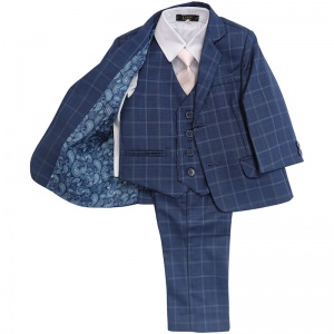 Boys checked discount suit